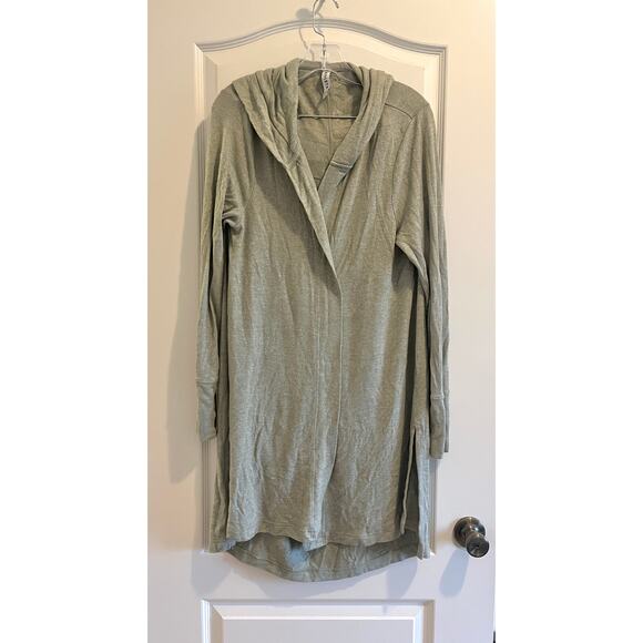 Women's Light Gray Hooded Sweater - Picture 3 of 12